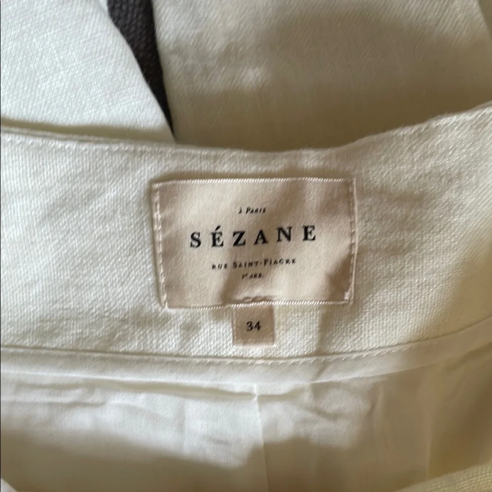 Sezane Pierre Trousers Size 2 (34) like new - Ecru